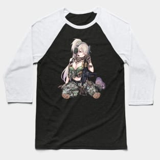 military anime girl special war Baseball T-Shirt